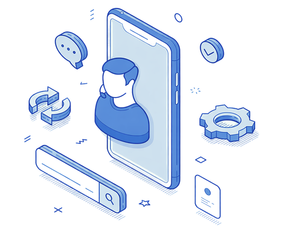 Customer support hero illustration